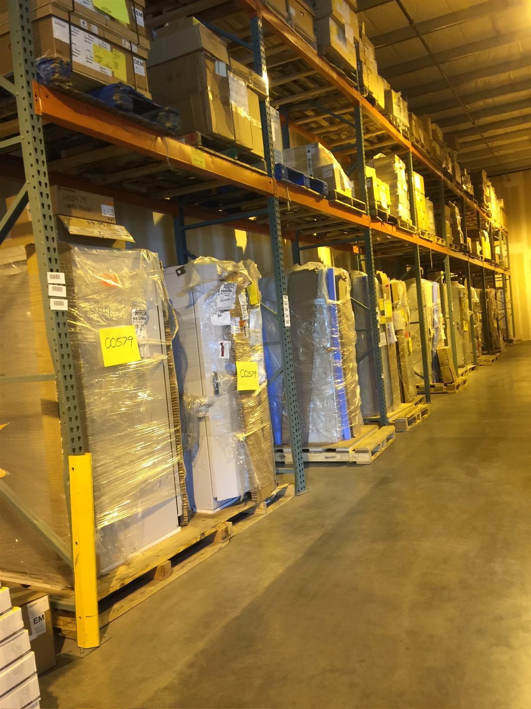 Custom crated freight prepared for shipment