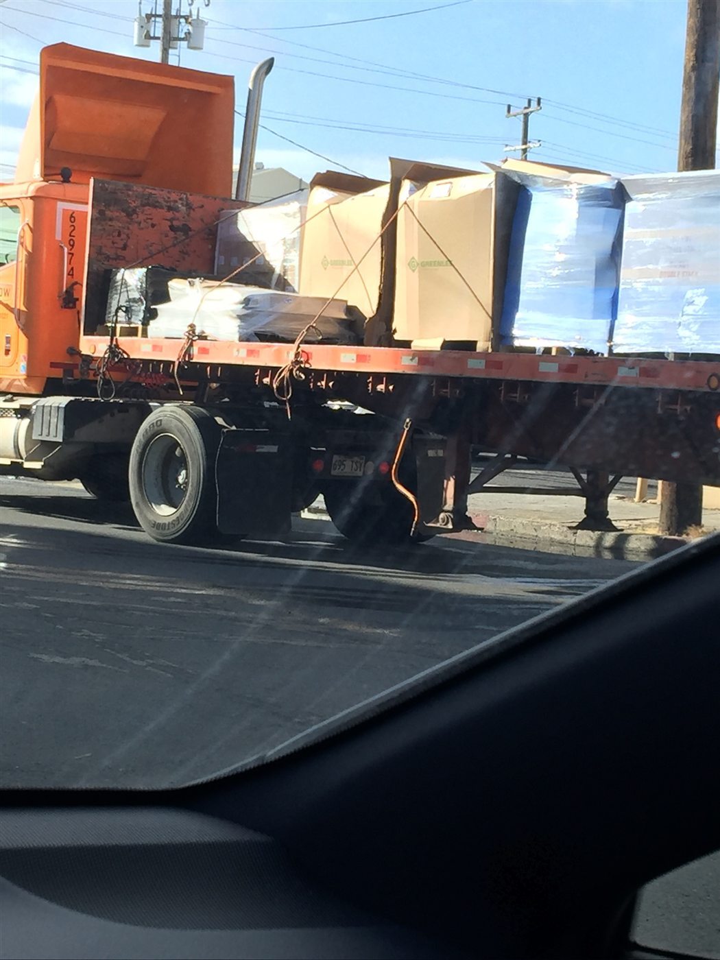 Crated project cargo secured for transport